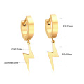 Boucles d&#39;oreilles de foudre FaHion personnalisées bon marché Gold Boucles d&#39;oreilles plaquées Cadenas en acier inoxydable bijoux pour femmes
